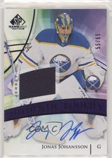 2020 Upper Deck SP Game Used Purple Jersey 55/65 Jonas Johansson #173 Auto 0gy9