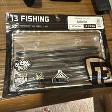 13 Fishing Bubble Butt 6" - New Moon (Black) - 3/8 oz - Pack of 6 Worms B116