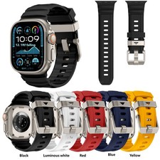 Metal Silicone Band Strap For Apple Watch Series 11/10 46mm Ultra 3/2/1 49mm SE3