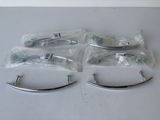 Vintage 7 Arched Chrome Cabinet Drawer Handles Pulls Furniture Set Of 6