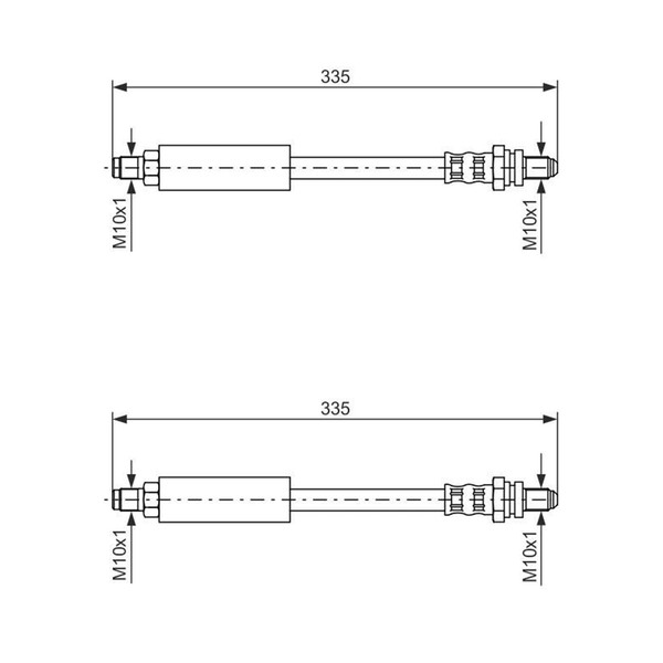 2X Bosch BremsschlÄUche Hinten Passend FÜR Ford Escort Links+Rechts-image