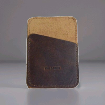 Hide And Drink Minimalist Card Holder : Bourbon Brown Leather : Hide & Drink :..