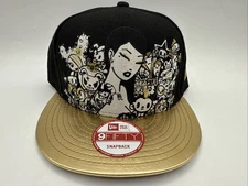Tokidoki 10 Year Anniversary New Era SnapBack Cap 2015 Black And Gold Limited Ed