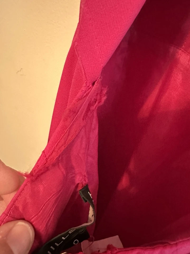 Maxi Vestido JILL Jill Stuart Plunge Profundo V Espalda Cruzada Recortado Rosa Chisme 0 Foto 2 de 4