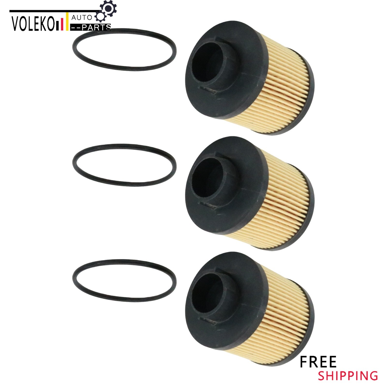 3X 07L115561C Oil Filter Fits 2004-2008 Lamborghini Gallardo USA