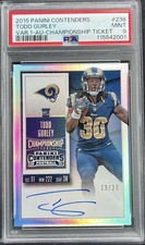 2015 Contenders Todd Gurley Variation Championship Ticket Autograph RC /25 PSA 9