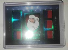 ONLY 3/3 2023 LEAF IN THE GAME ITG USED GEAR TEEMU SELANNE JETS COLORS DUCKS