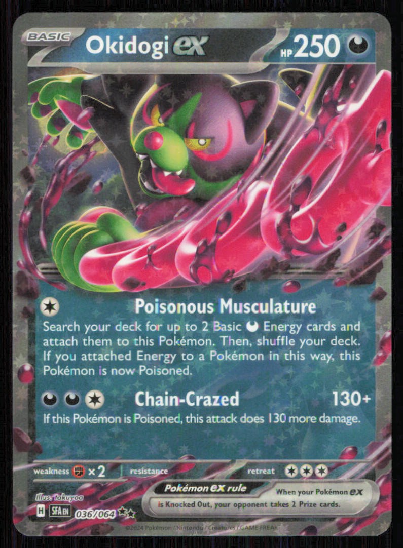 Okidogi ex 036/064 Double Rare Shrouded Fable Pokemon Holo Near Mint