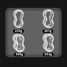 Stainless Steel Penis Ball Stretcher Scrotum Ring Pendant Weight for Male Delay-