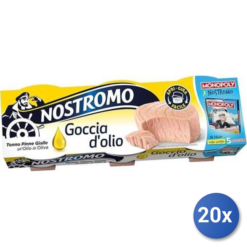 20X Multipack Nostromo Tuna Goccia Oil 65G X3