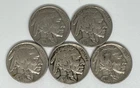 1929 1935 1936 1936-D 1937 Buffalo Nickel Lot of 5