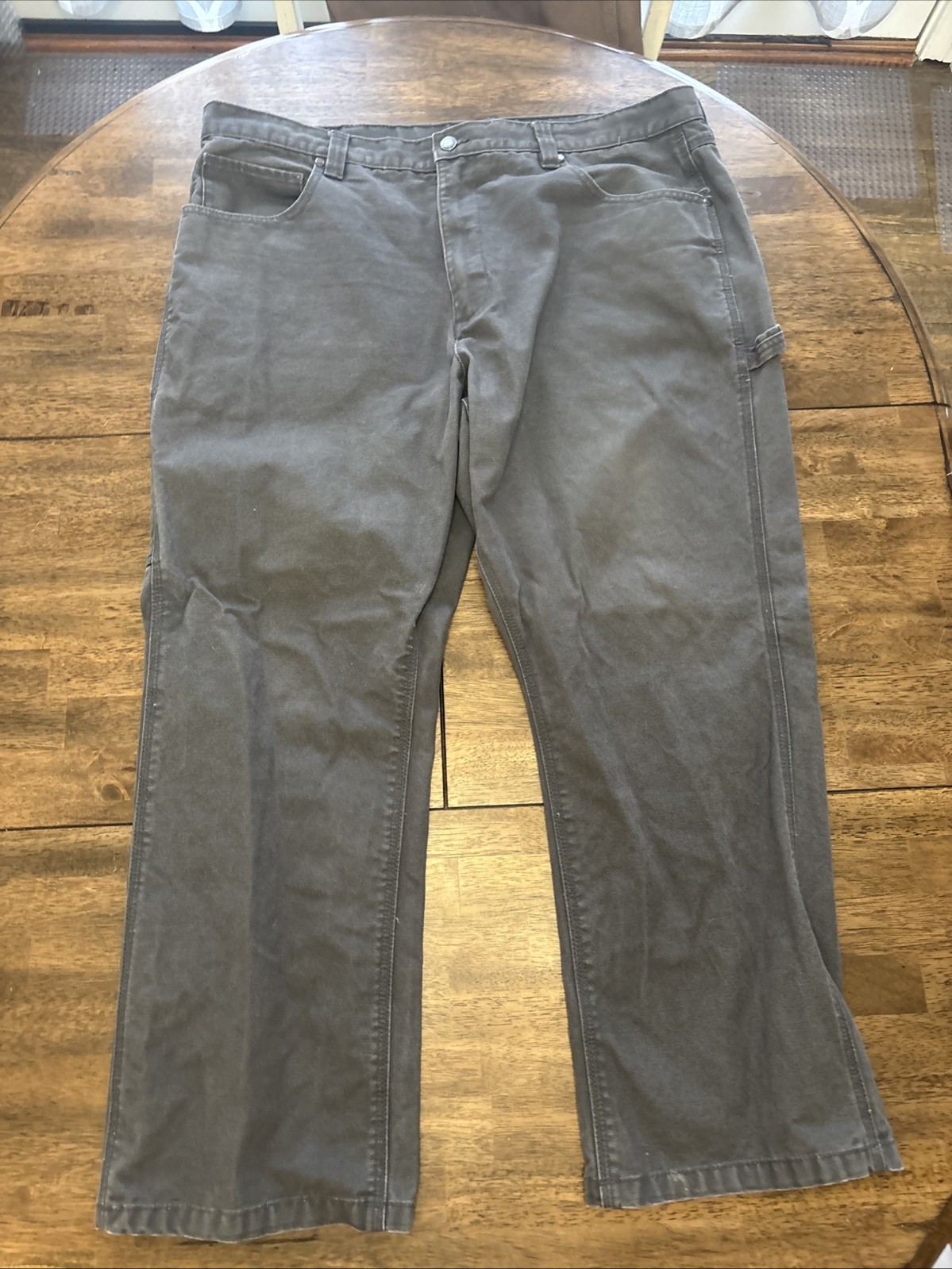 Diehard Gray Canvas Carpenter Work Pants 42X30 St… - image 1