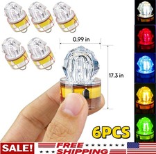 6PCS ED Fishing Lures Deep Drop LED Fishing Lights Diamond Activated Light NEW
