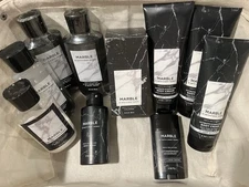 Bath & Body Works MARBLE Mens Bundle Cologne Lotion Body Wash Cream Spray