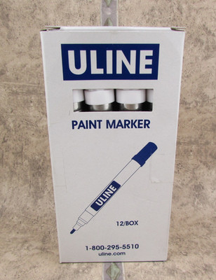 Box Of 12 Uline White Oil Based Paint Markers, Leaves Permanent Marks