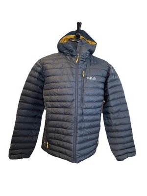 Rab Mens Microlight Alpine Down Jacket Hoodie Pertex XXL 700 Fill NEW Beluga