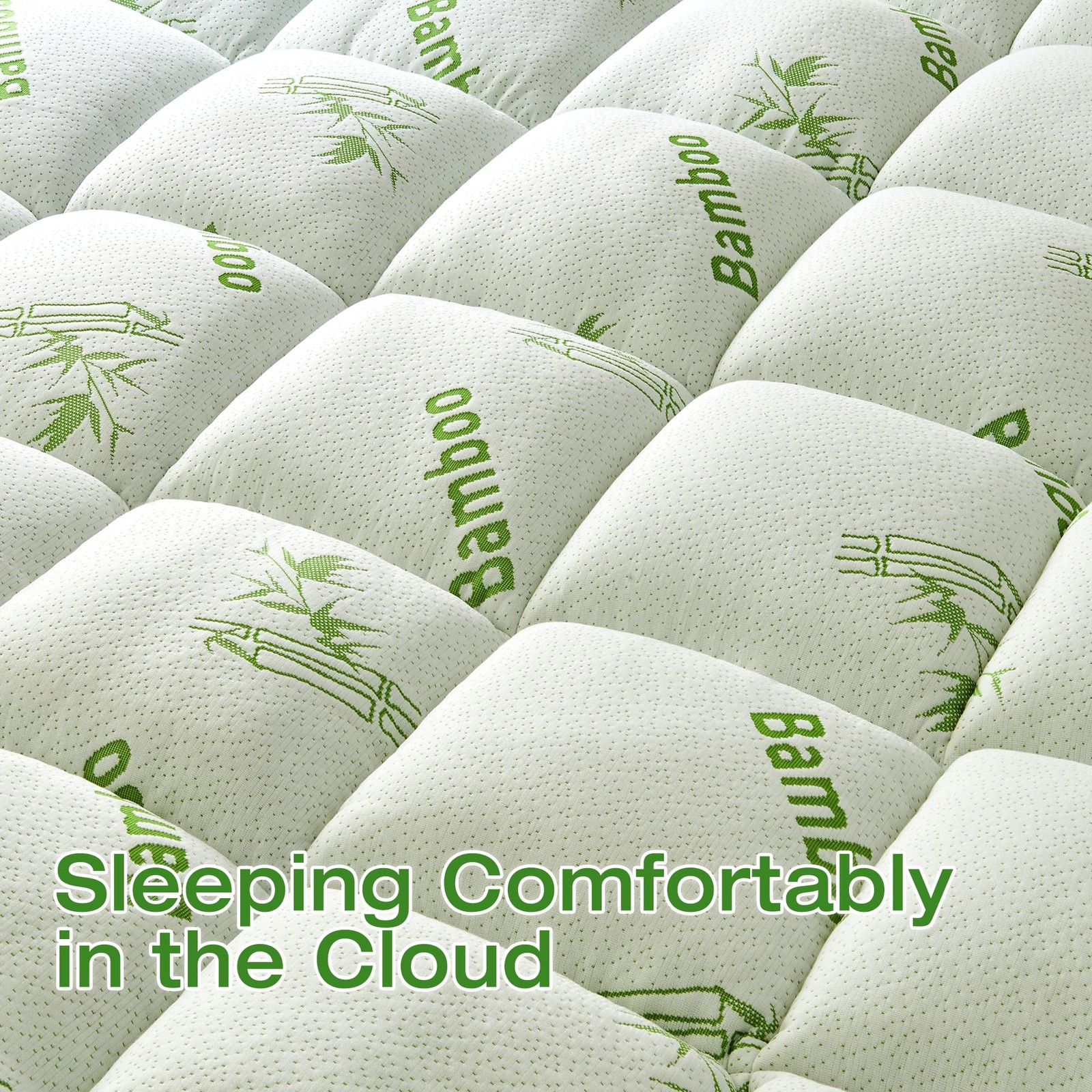 Easthome Mattress Topper Queen Size Viscose Derived from Bamboo, Thick Soft P...