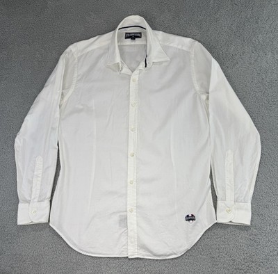 Vilebrequin Mailot De Bain Men's Cream White Dress Shirt Long Sleeves Sz Large