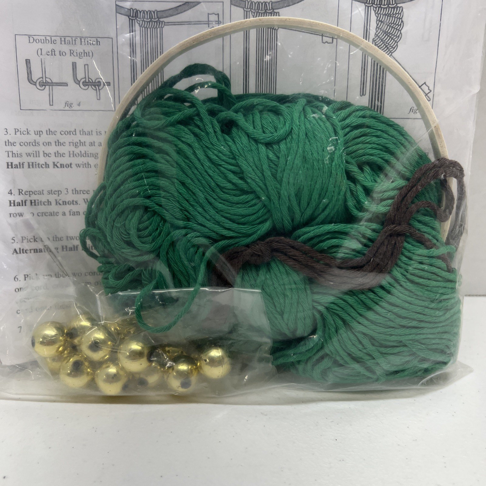 Design Works/Zenbroidery Macrame Wall Hanging Kit 8"X24" Christmas Tree