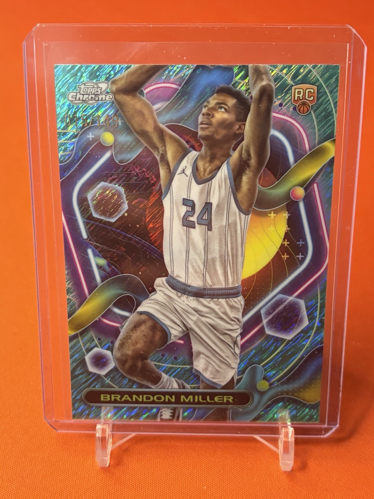 2023 Topps Cosmic Chrome - Brandon Miller #152 Aqua Equinox Refractor /149 (RC)