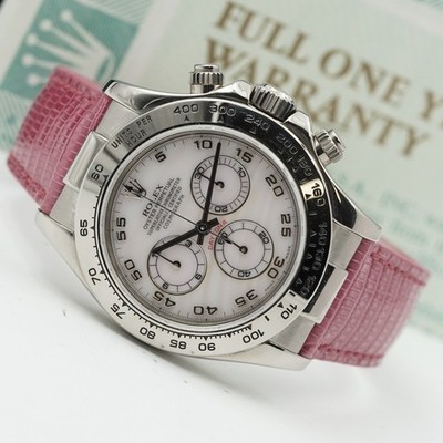 Rolex Daytona 116519 Arabic Mother of Pearl Dial 18K White Gold