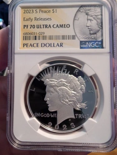 2023-S Proof $1 Peace Silver Dollar NGC PF70 UC Ultra Cameo Coin Early Releases