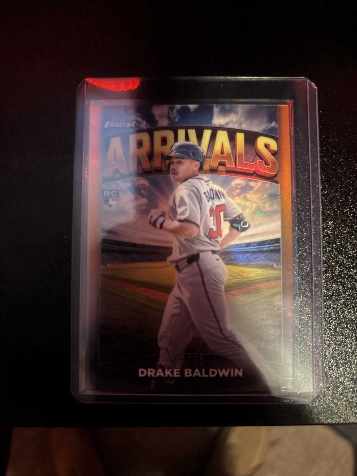 2025 Topps Finest Arrivals - Drake Baldwin Rookie #A-14 - Orange #06/25 RC