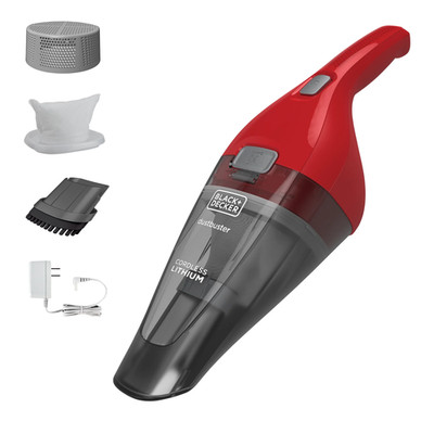 BLACK+DECKER Cordless Handheld Vacuum, Dustbuster, HNVC115JB06, Red