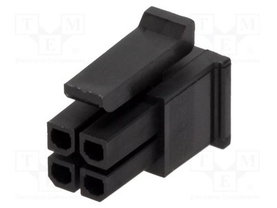 Stecker 2x2 Steckverbinder: Leitung-Platte 3mm weiblich PIN: 4