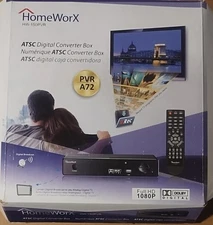 HomeWorX HW-150PVR Digital TV Tuner Digital Converter Box w/manual VG free shpg