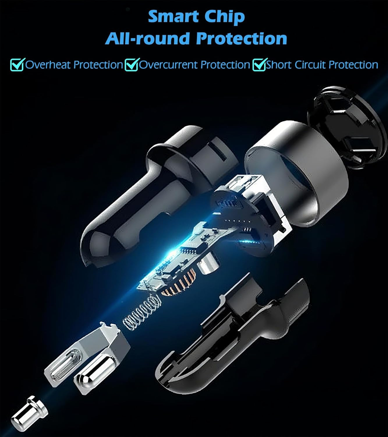 2 USB Car Charger,12V/24V Voltage Meter, Output 4.8A, Cigarette Lighter Plug Ada