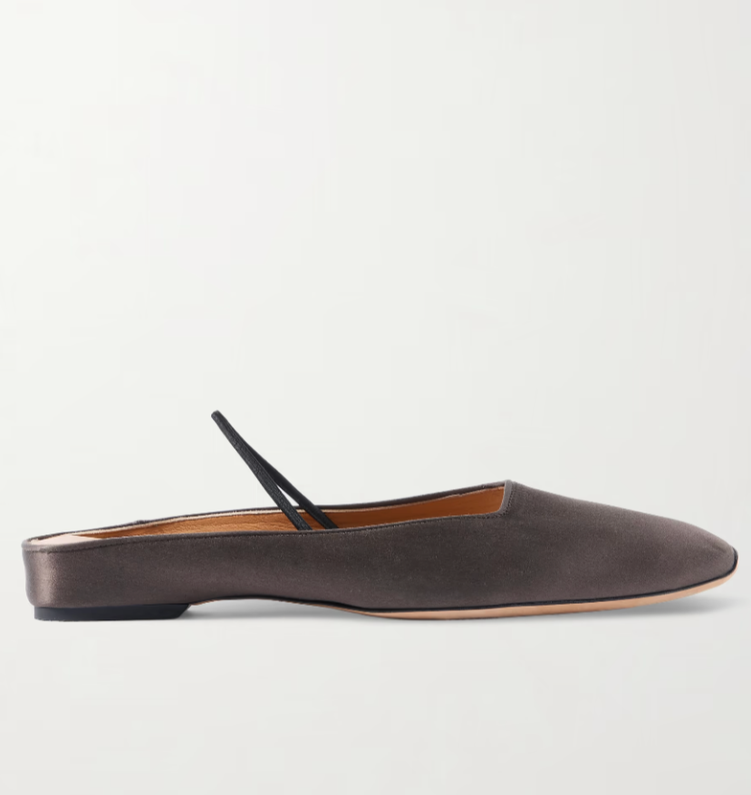 Calvin Klein Collection Kate satin slingback flats, Size 39 in Light Brown