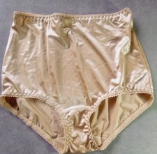 XL/8 Vanity Fair Shiny Satin Nylon Stretch 2nd Skin Panties Briefs 40301