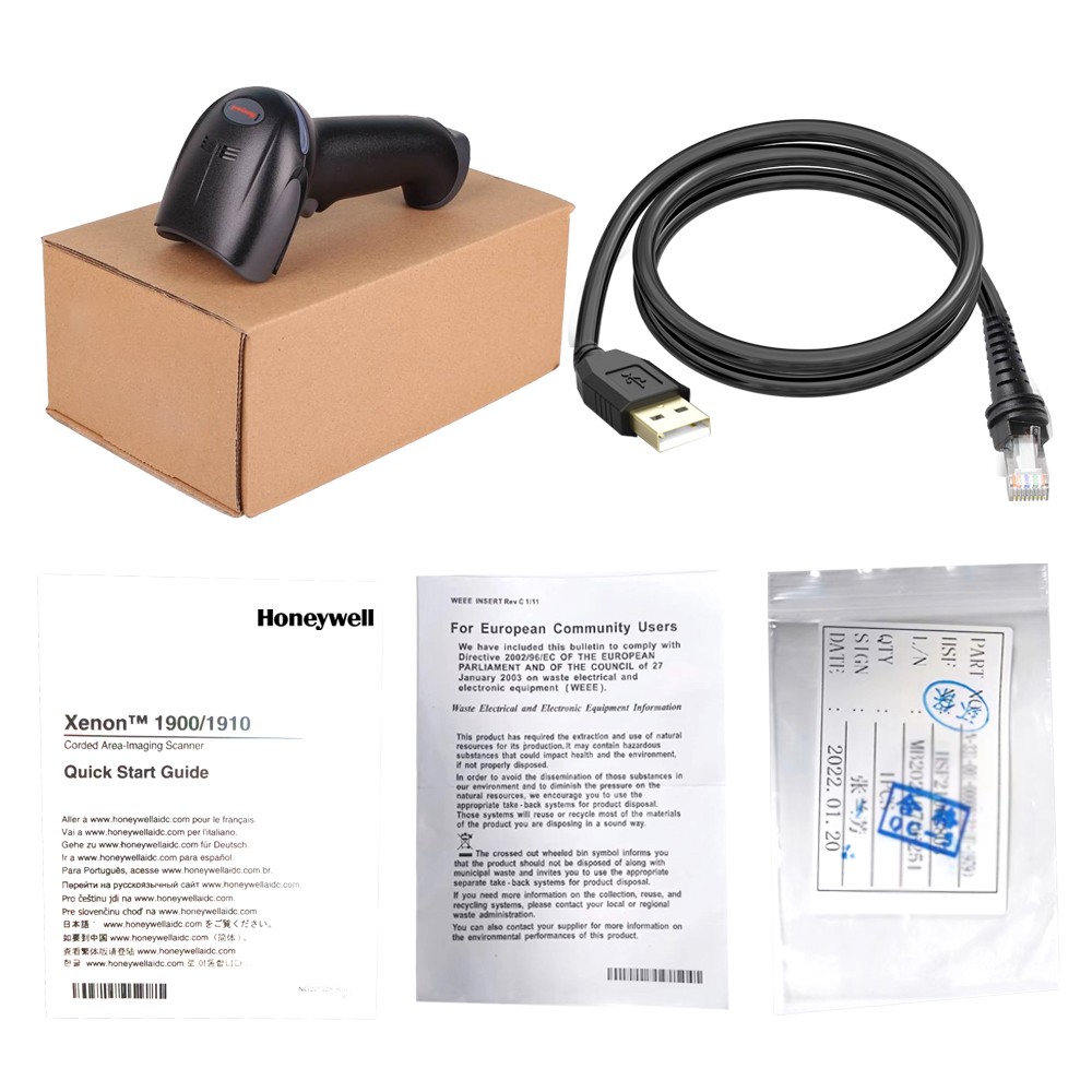 Honeywell Xenon 1900GSR-2USB 1D 2D Area-Imaging Barcode Scanner USB Kit US Stock