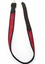 Vineyard Vines lacrosse canvas club belt red, Navy Blue And Brown Sz 32