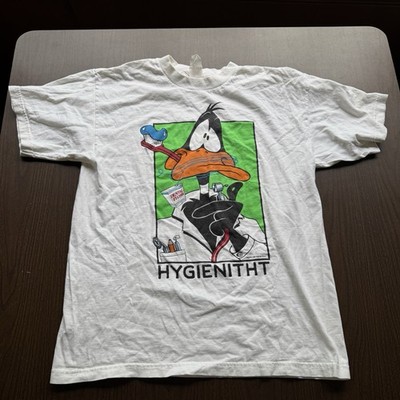 Vintage Daffy Duck Warner Brothers Looney Tunes Tee Large Bugs Bunny Space jam