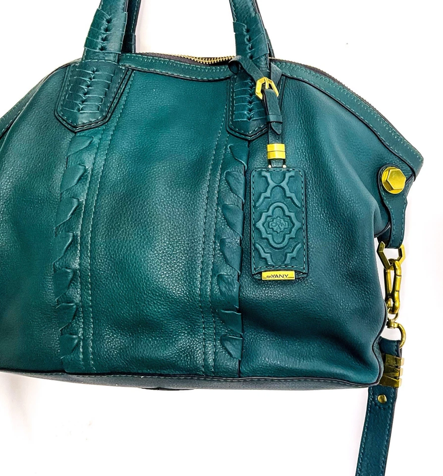 Bolso Cartera OrYANY Trina Cuero Italiano Azul Foto 3 de 4