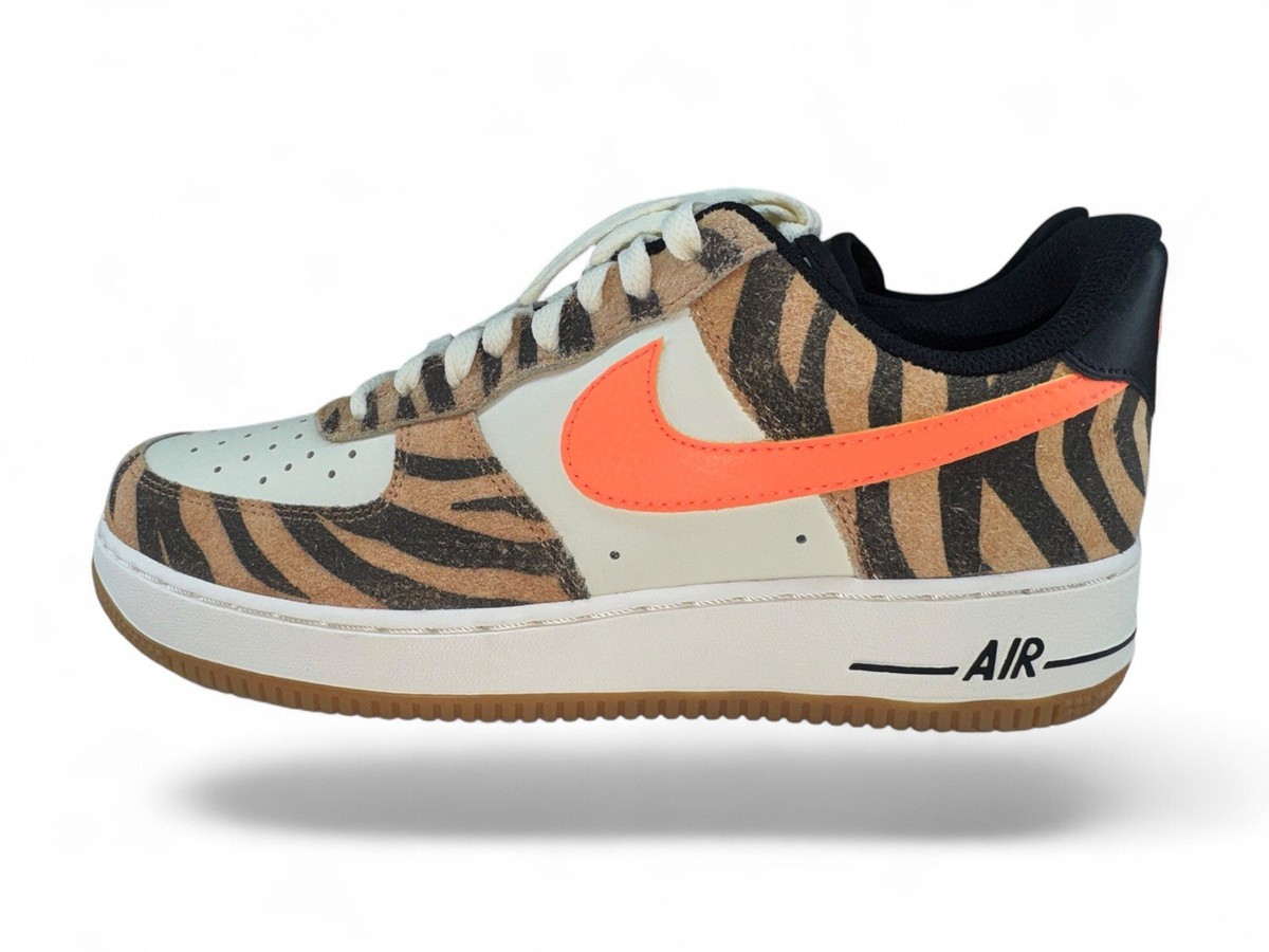 Nike Air Force 1 Safari DAKTARI Print Gum Sole Orange Swoosh Size