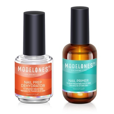 Modelones Professional 15 ml (2er Pack), A-Nail Primer & Nail Dehydrate Set 