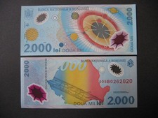 ROMANIA 2000 Lei 1999 banconota commemorativa polimero (P111a) UNC