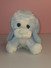 Vintage Plush Russ Berrie Baby Baxter Blue Basset Hound Dog Stuffed Rattle