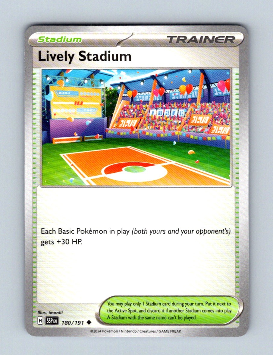 Lively Stadium 180/191 Uncommon Surging Sparks Pokemon Near Mint