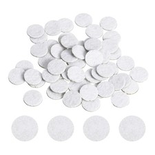 100 Pcs Adhesive Felt Circles 12mm 1/2" Round Non-Woven Felt Pads White