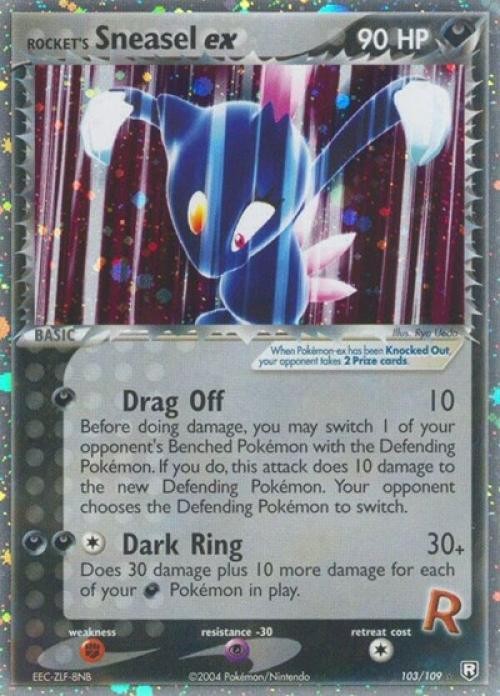 Pokemon Rocket's Sneasel ex HP 1st Edition Normal Team Rocket Returns