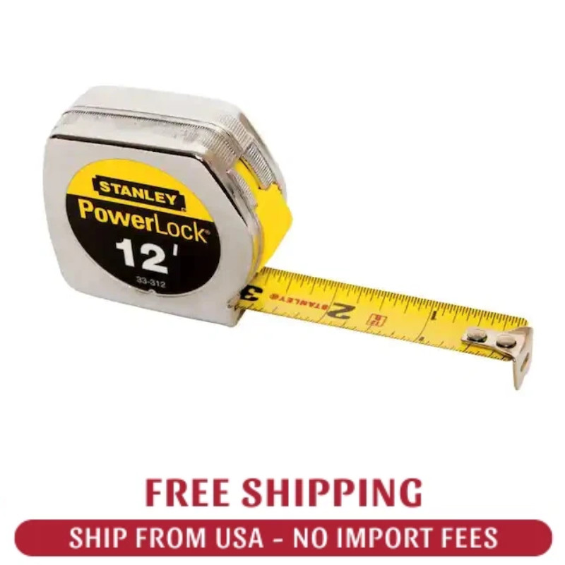 12ft X 3/4in Locking Metal Case Durable Measuring Tool