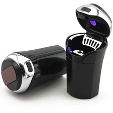 Car Ashtray 1-Pack, Easy Clean Up Detachable Stainless Car Ashtray with Lid B...