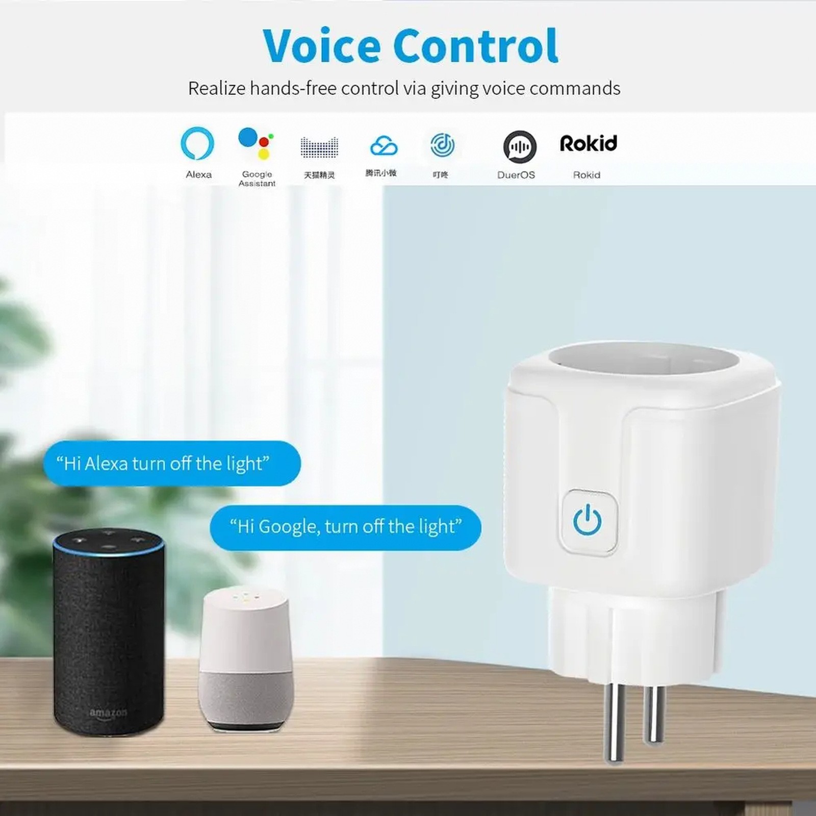 Smart WiFi Plug with Voice Control