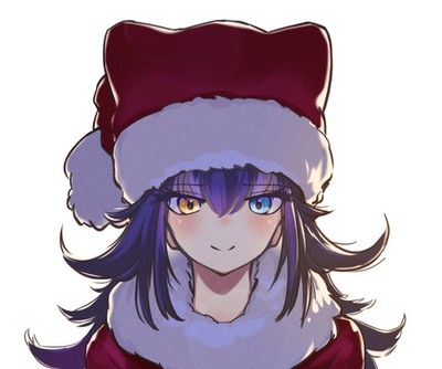 Kemono Friends Grey Wolf Heterochromia Santa Anime Poster 11x17in Wall Art Decor