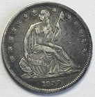 1839 With Drapery Seated Liberty Half Dollar - Better Date 50C; X003