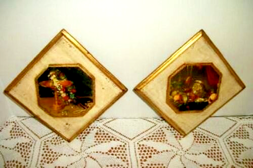 Italian Florentine Gilt Wood Diamond Plaques Neoclassical Still Life ...